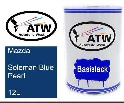 Mazda, Soleman Blue Pearl, 12L: 500ml Lackdose, von ATW Autoteile West.